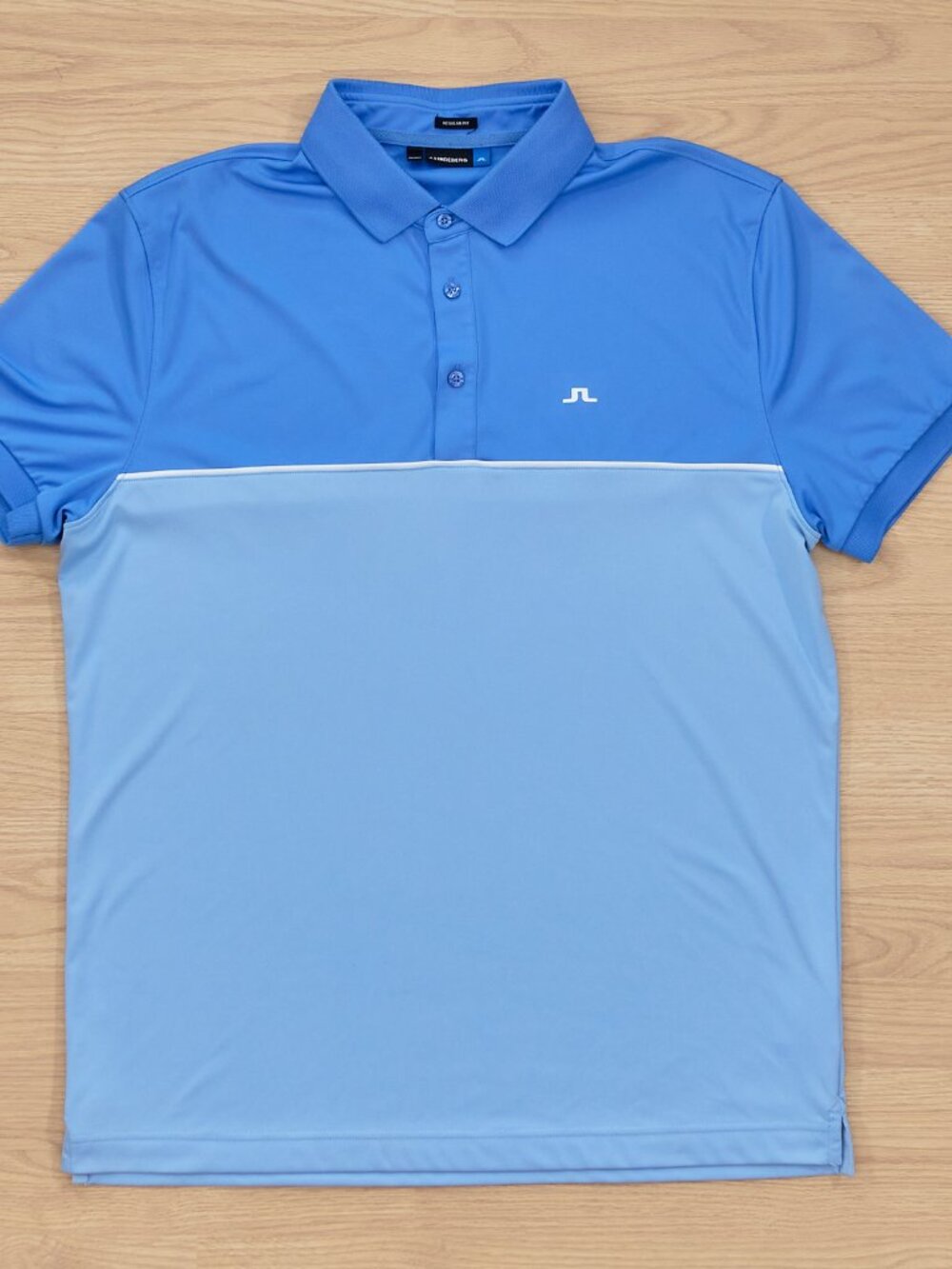J. Lindeberg M Brighton TX Jersey Polo Shirt Men's XL Regular Blue Colorblock
